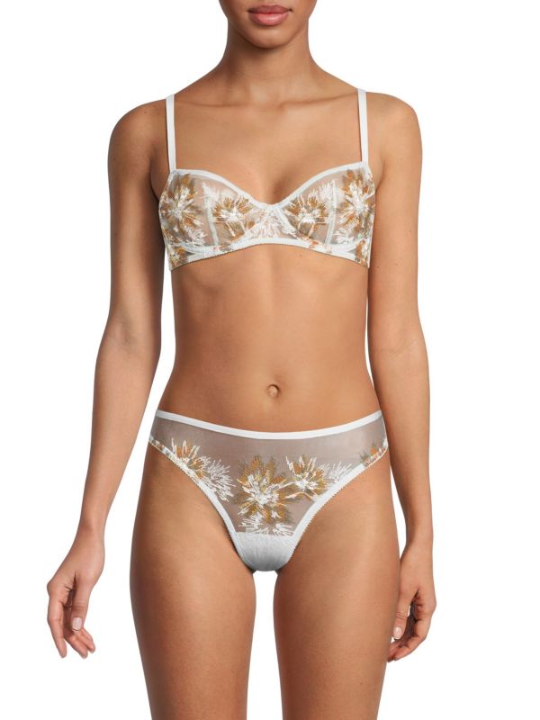 Cosabella Maasai Embroidered Balconette Bra